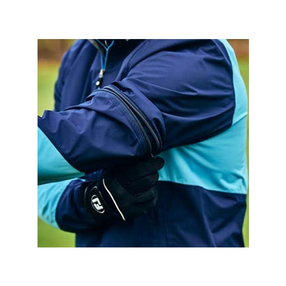 FootJoy HydroLite X Herren Regenoberteil, kurzärmelig, navy/mid blue