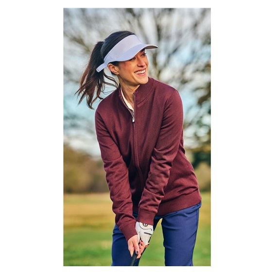 FootJoy drirelease Full-Zip Lined Damen Sweatjacke, port