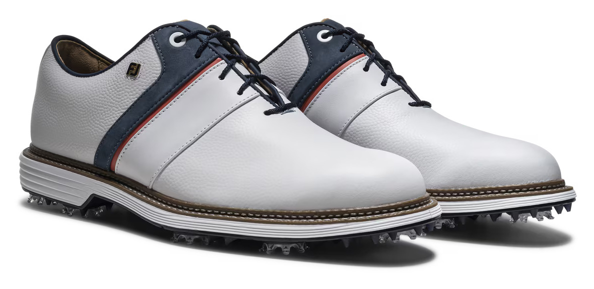FootJoy Premiere Series - Packard Herren Golfschuhe, weiß/blau/nantucket red