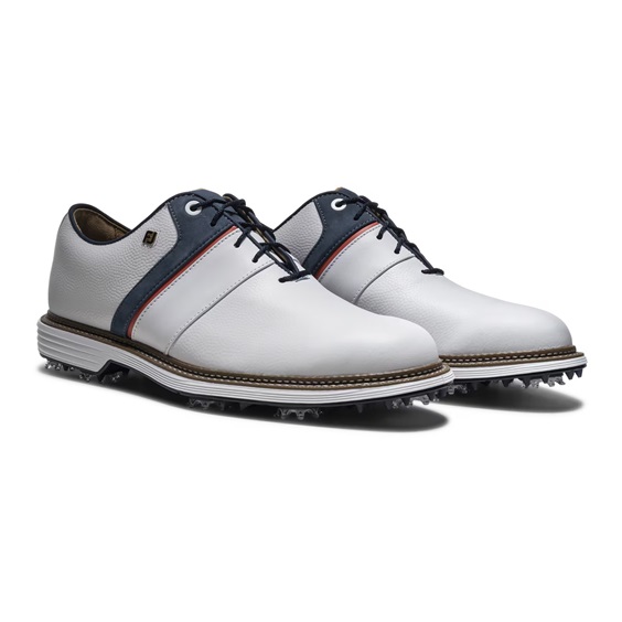FootJoy Premiere Series - Packard Herren Golfschuhe, weiß/blau/nantucket red