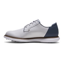 FootJoy FJ Traditions Blucher Herren Golfschuhe, weiß/blau/tan
