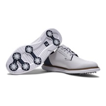 FootJoy FJ Traditions Blucher Herren Golfschuhe, weiß/blau/tan