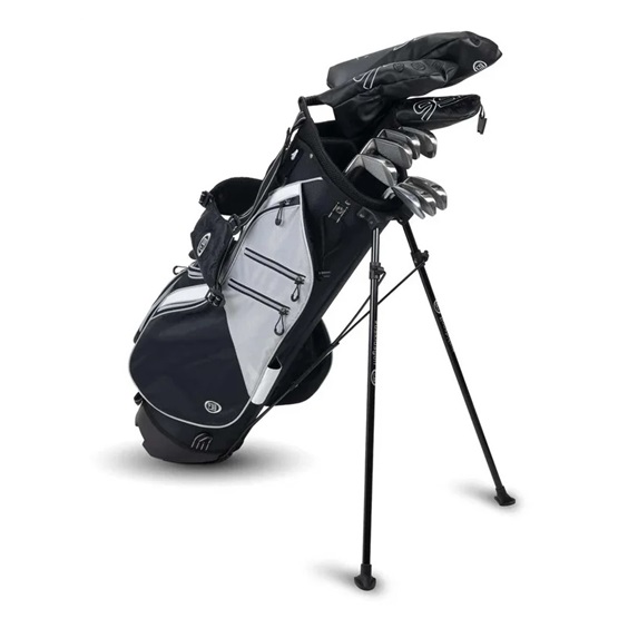 U.S. Kids Golf TS6-57 (145cm) 10-Club Junior Golfset, Graphit, stand bag, schwarz/grau/weiß