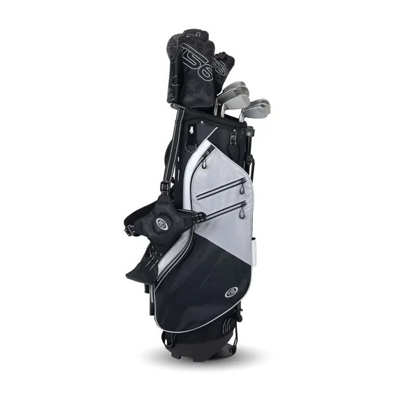 U.S. Kids Golf TS6-57 (145cm) 10-Club Junior Golfset, Graphit, stand bag, schwarz/grau/weiß
