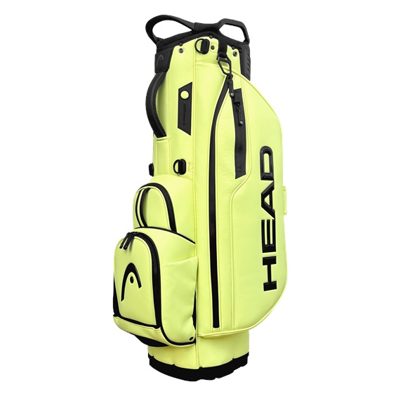 Head Golf PU Leather Premium Logo Standbag, volt yellow/green