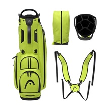 Head Golf PU Leather Premium Logo Standbag, volt yellow/green