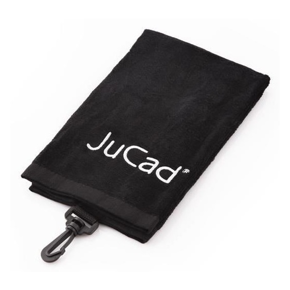 JuCad TriFold Golfhandtuch, schwarz
