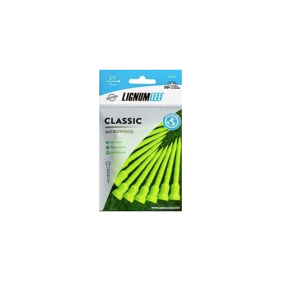 Lignum Tee Plastiktees 72mm, 12Stk., grün