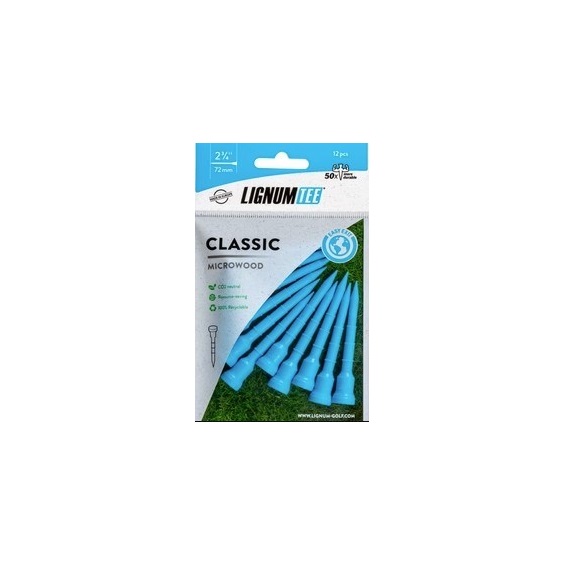 Lignum Tee Plastiktees 72mm, 12Stk., blau