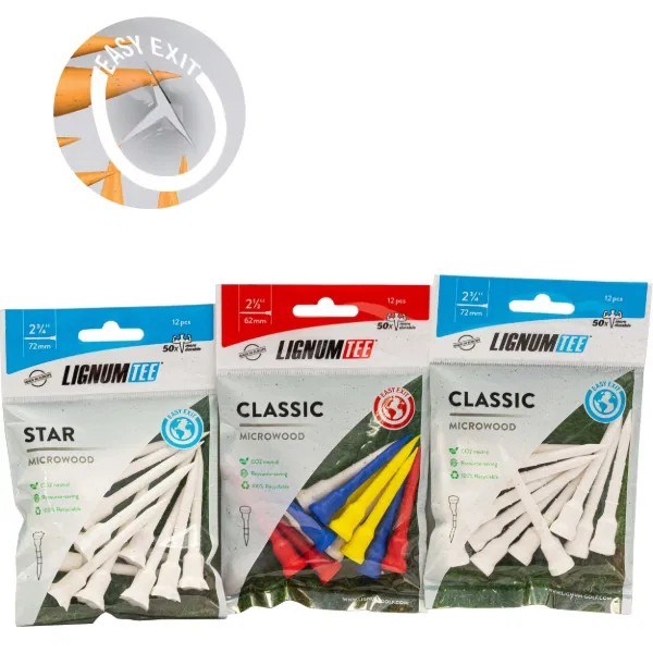 Lignum Tee Plastiktees 72mm, 12Stk., blau