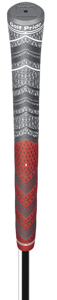 Golf Pride MCC Cord Plus4 Griff, STANDARD, grau/rot