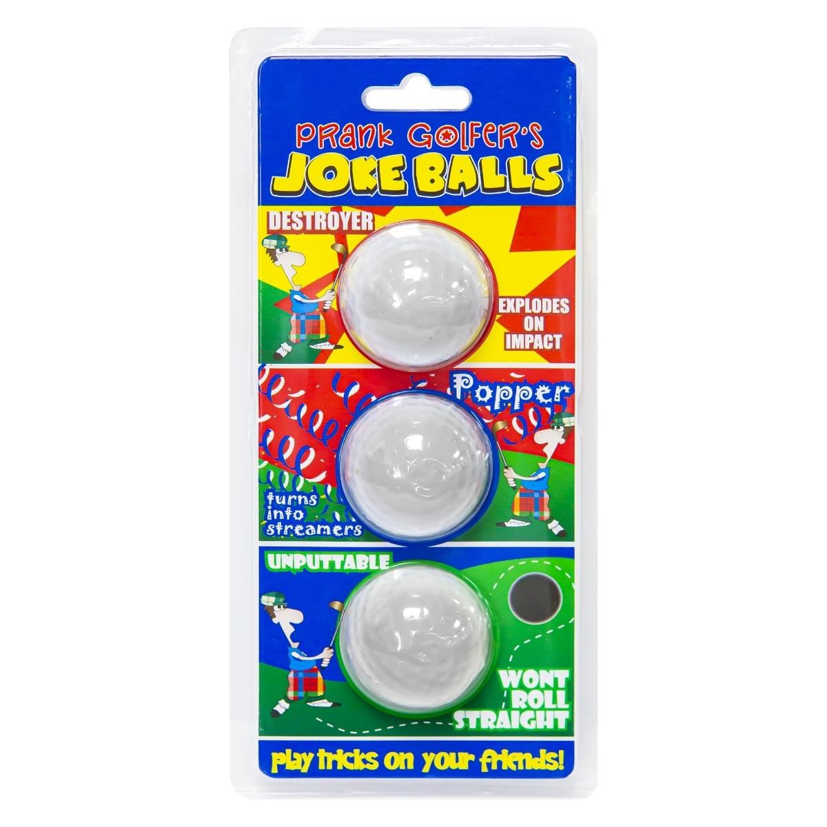 Longridge Prank Golfer‘s Joke Balls (3 Bälle)