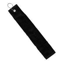 Golf Handtuch Longridge Trifold - schwarz