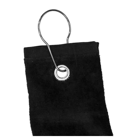 Golf Handtuch Longridge Trifold - schwarz
