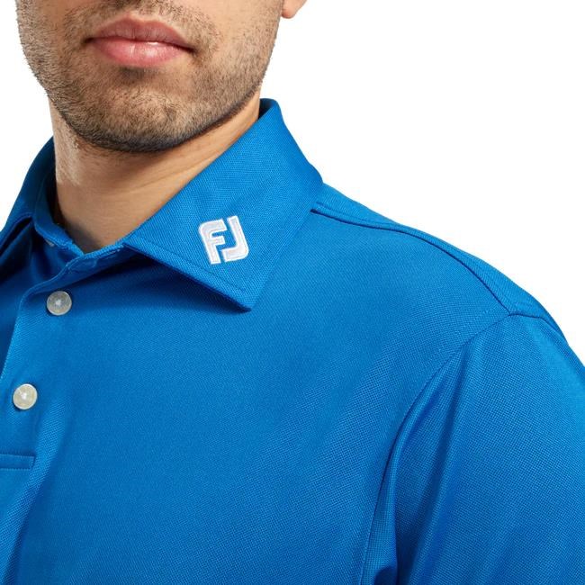 FootJoy Stretch Pique Solid Athletic Fit Herren Poloshirt, cobalt