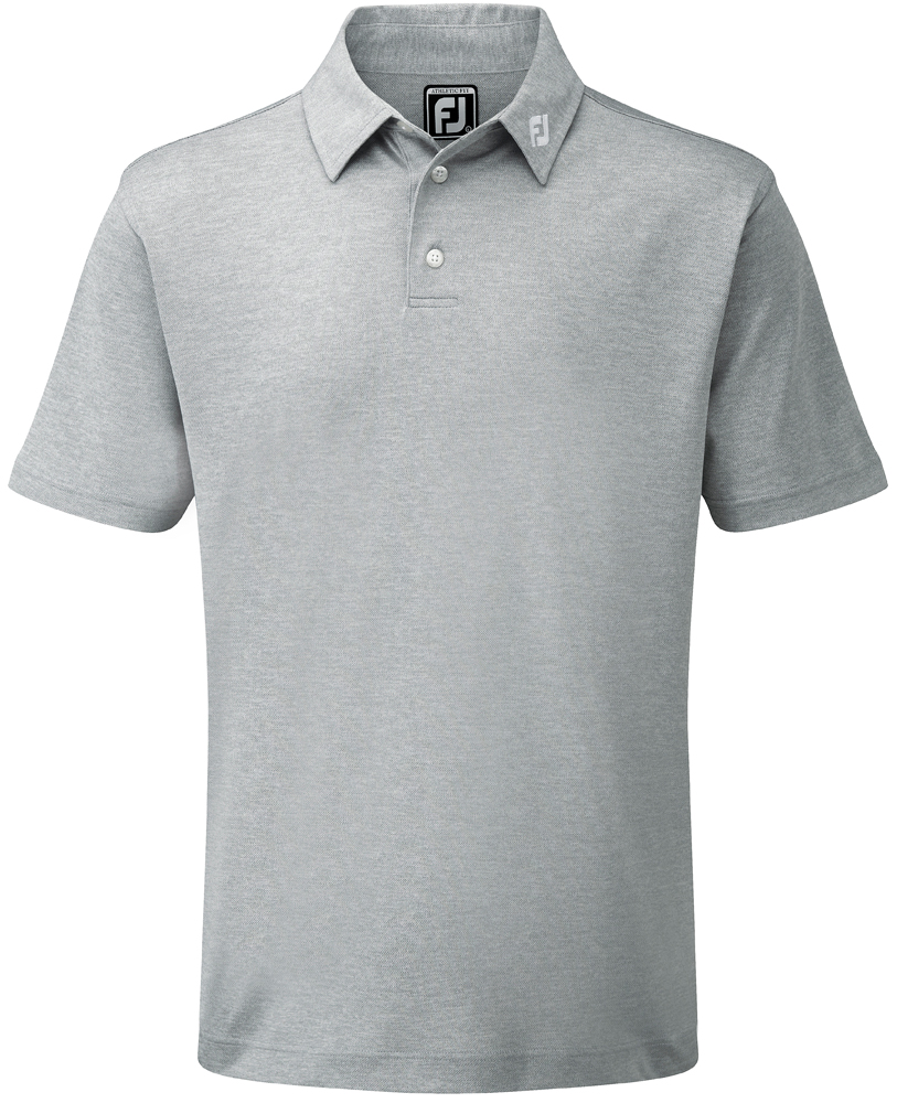 FootJoy Stretch Pique Solid Athletic Fit Herren polo, grau