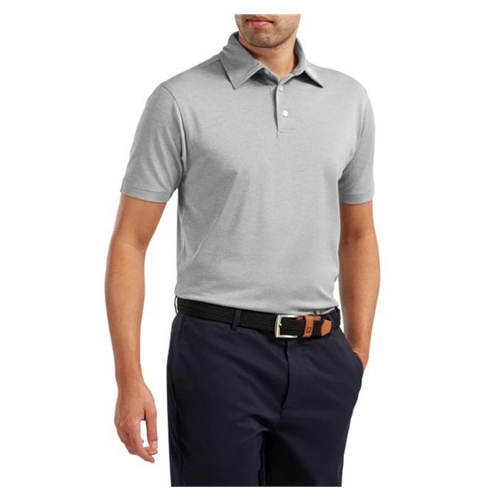 FootJoy Stretch Pique Solid Athletic Fit Herren polo, grau