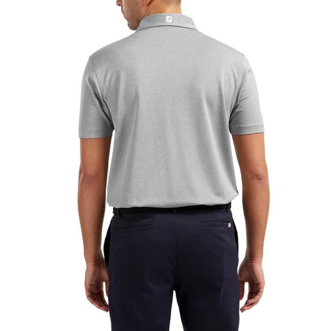 FootJoy Stretch Pique Solid Athletic Fit Herren polo, grau