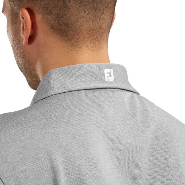 FootJoy Stretch Pique Solid Athletic Fit Herren polo, grau