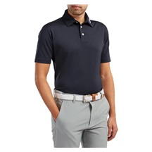 FootJoy Stretch Pique Solid Athletic Fit Herren Poloshirt, dunkelblau