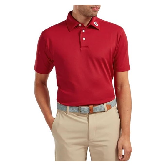 FootJoy Stretch Pique Solid Athletic Fit, rot