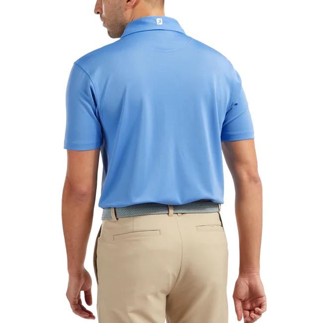 FootJoy Stretch Pique Solid Athletic Fit Herren Poloshirt, blau