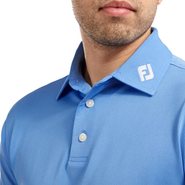 FootJoy Stretch Pique Solid Athletic Fit Herren Poloshirt, blau