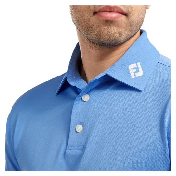 FootJoy Stretch Pique Solid Athletic Fit Herren Poloshirt, blau
