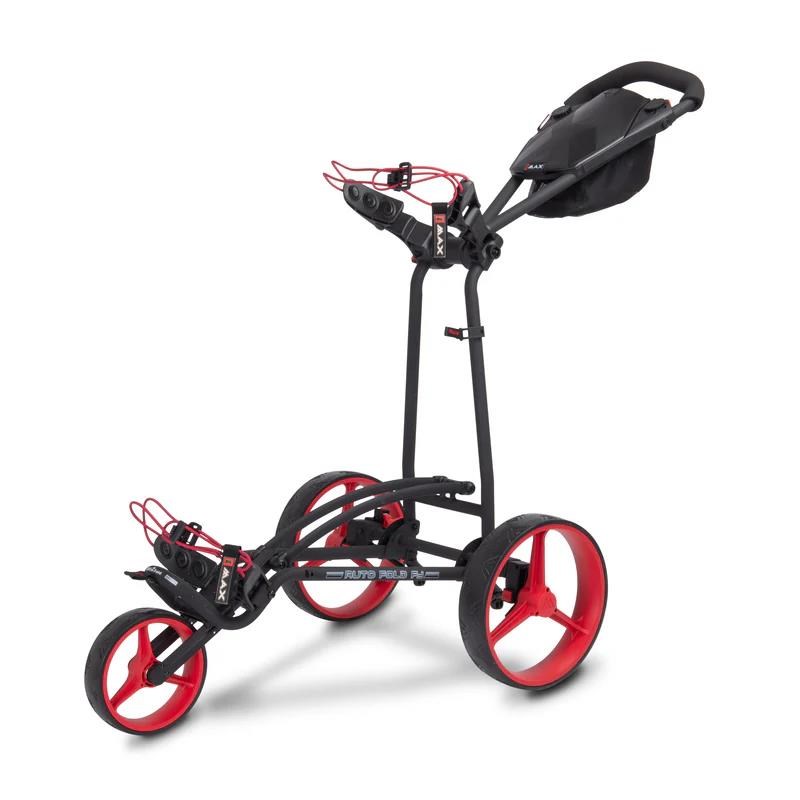 Big Max Autofold FF Golf Trolley, schwarz/rot
