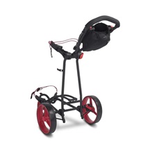 Big Max Autofold FF Golf Trolley, schwarz/rot