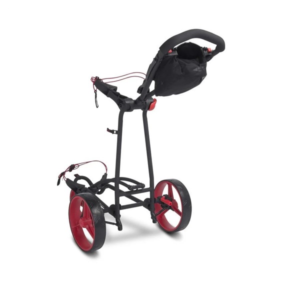 Big Max Autofold FF Golf Trolley, schwarz/rot