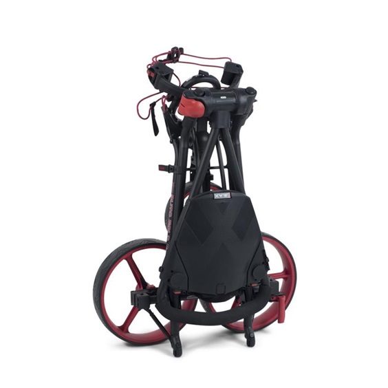 Big Max Autofold FF Golf Trolley, schwarz/rot