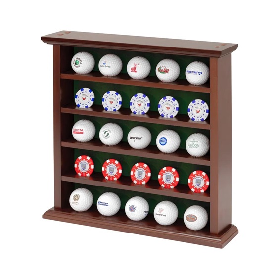Longridge 25 Ball Wooden Display Rack Holzregal für 25 Golfbälle