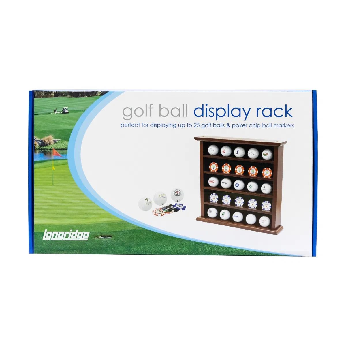 Longridge 25 Ball Wooden Display Rack Holzregal für 25 Golfbälle