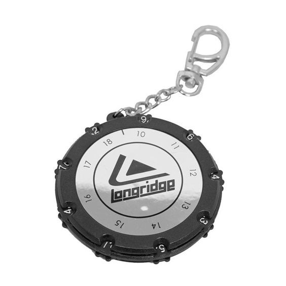 Longridge Round Scorer Zählgerät (18 Löcher), schwarz
