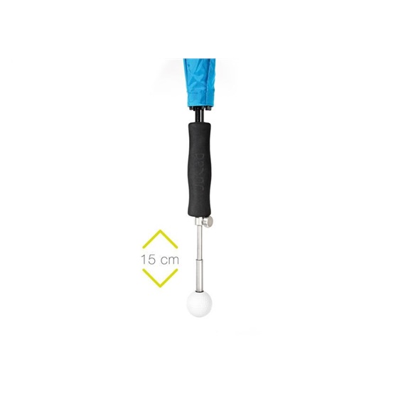 JuCad Teleskop-Golfschirm 68" Windproof mit Schirmstift, schwarz/silver/rot