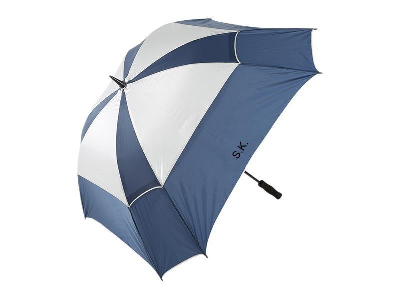 JuCad Teleskop-Golfschirm 68" Windproof mit Schirmstift, schwarz/silver/rot