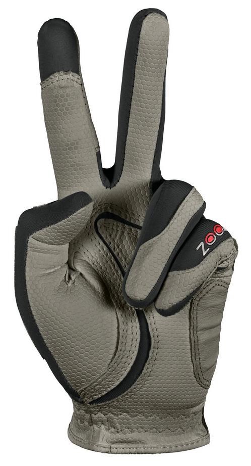 Zoom Weather Herren Handschuh, grau/schwarz/rot