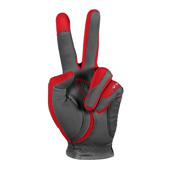 Zoom Weather Herren Handschuh, grau/rot