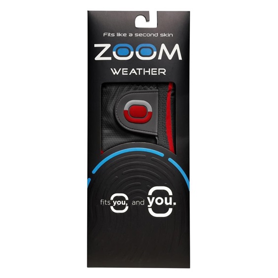 Zoom Weather Herren Handschuh, grau/rot