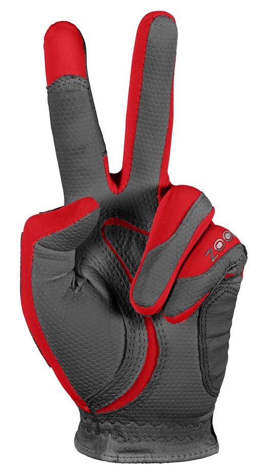 Zoom Weather Damen Handschuh, grau/rot