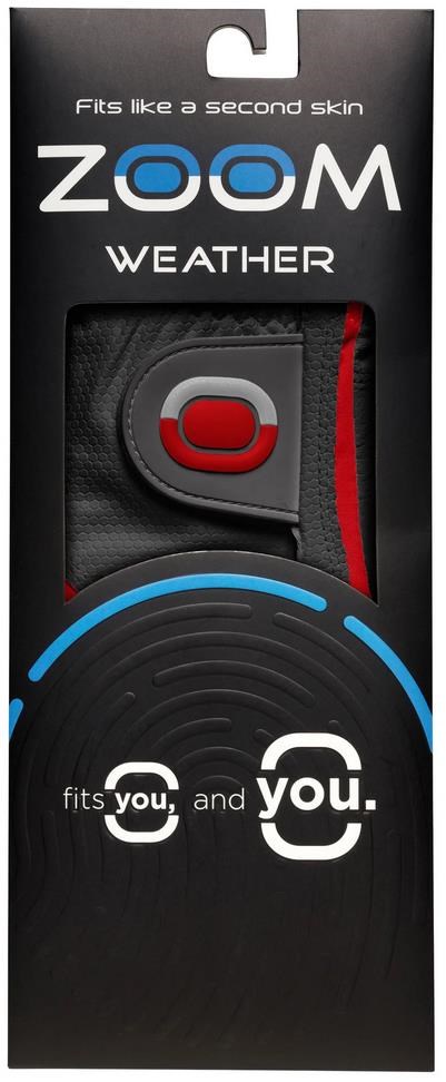 Zoom Weather Damen Handschuh, grau/rot