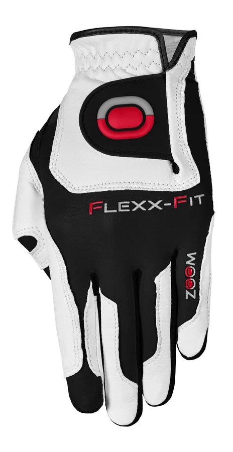 Zoom Grip Damen Golfhandschuh, weiss/schwarz/rot
