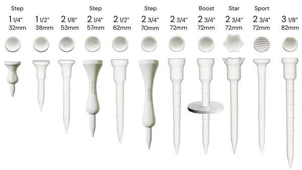 Lignum Tee Plastiktees 72mm, 10Stk., weiss + Disc