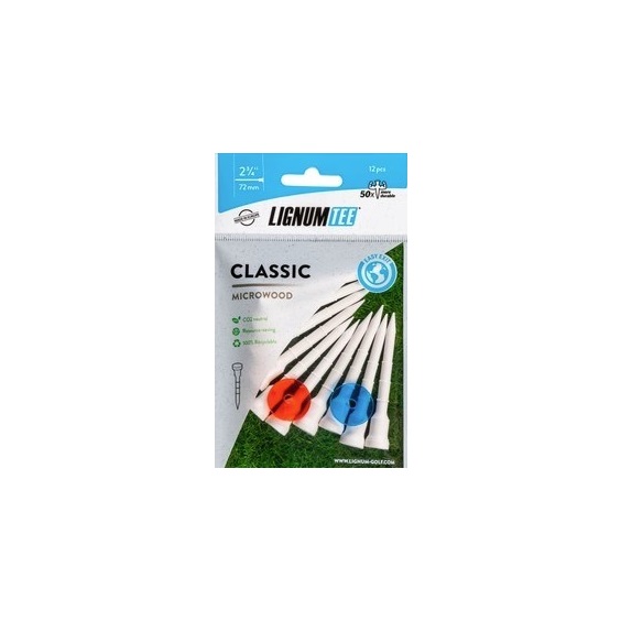 Lignum Tee Plastiktees 72mm, 10Stk., weiss + Disc