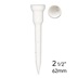 Lignum Tee Plastiktees 62mm, 12Stk., weiss
