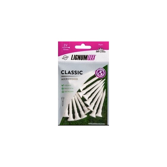 Lignum Tee Plastiktees 53mm, 16Stk., weiss