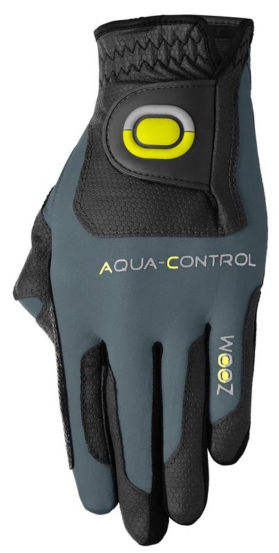 Zoom Aqua Control Herren Golfhandschuh, schwarz/grau/limette