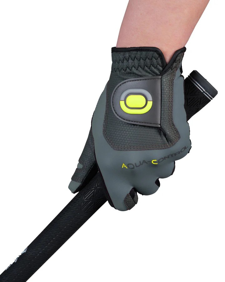 Zoom Aqua Control Herren Golfhandschuh, schwarz/grau/limette