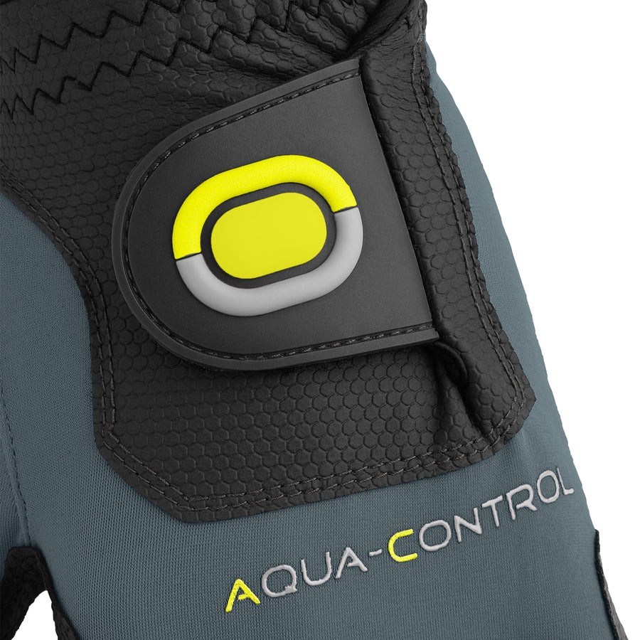 Zoom Aqua Control Herren Golfhandschuh, schwarz/grau/limette